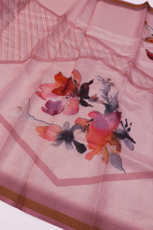 Cotton Blend Printed Suit Set with Kota Doria Dupatta for Women’s Unstitched (Top 2.5m | Bottom 2.5m | Dupatta 2.25m)