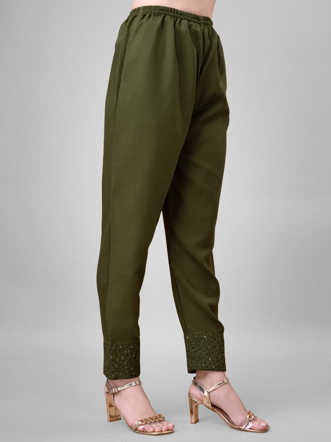 Women's Cotton Blend Kurti Pant Dupatta Set