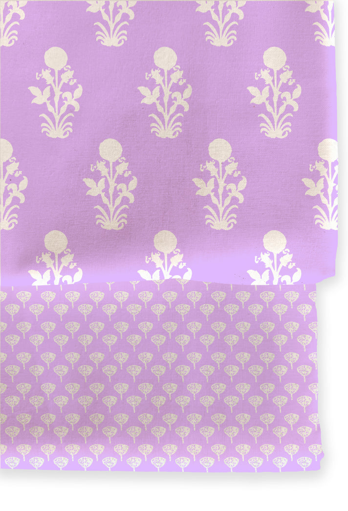 Poly Cotton Top Bottom Digital Printed Set, 2.5 Mtr Top With 2.5 Mtr Bottom, Cotton Fabric – Trendy