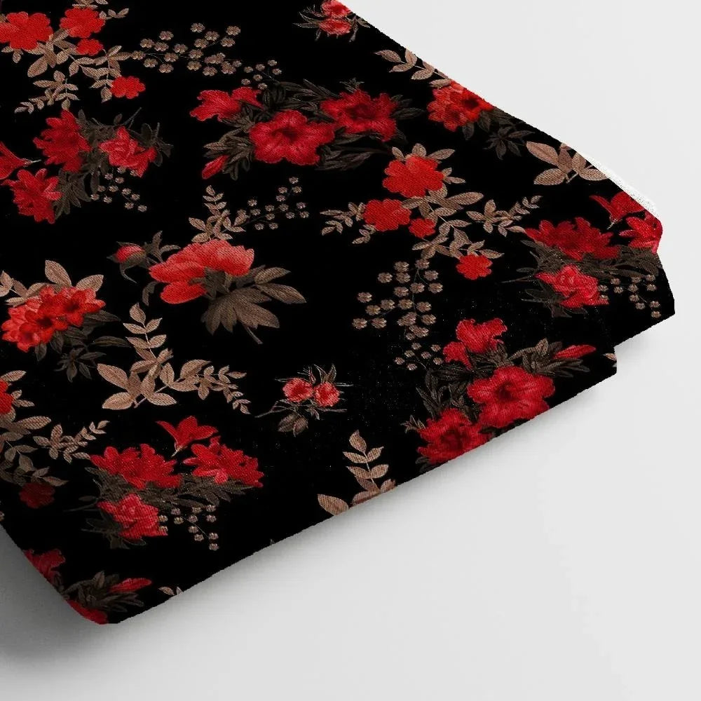 Georgette Digital Print Fabric | 44 Inches, Unstitched - Arihant Creations