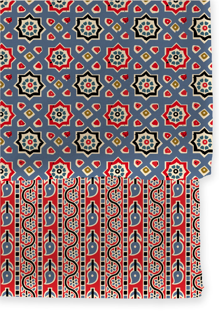 Poly Cotton Top Bottom Digital Printed Set, 2.5 Mtr Top With 2.5 Mtr Bottom, Cotton Fabric