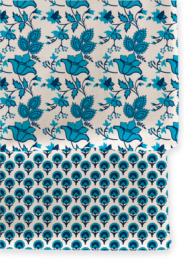 Poly Cotton Top Bottom Digital Printed Set, 2.5 Mtr Top With 2.5 Mtr Bottom, Cotton Fabric