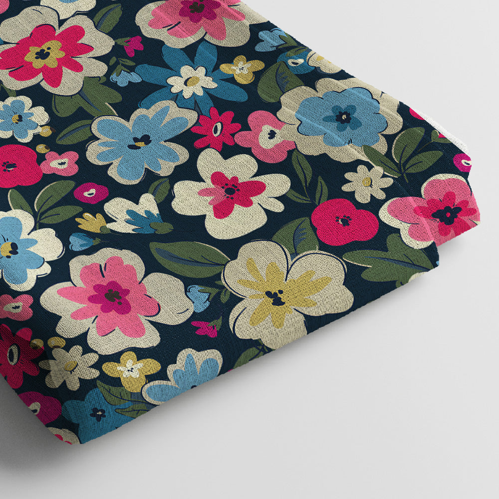 Kota Doria Digital Print Fabric | 5 Meter, 44" Width, Unstitched