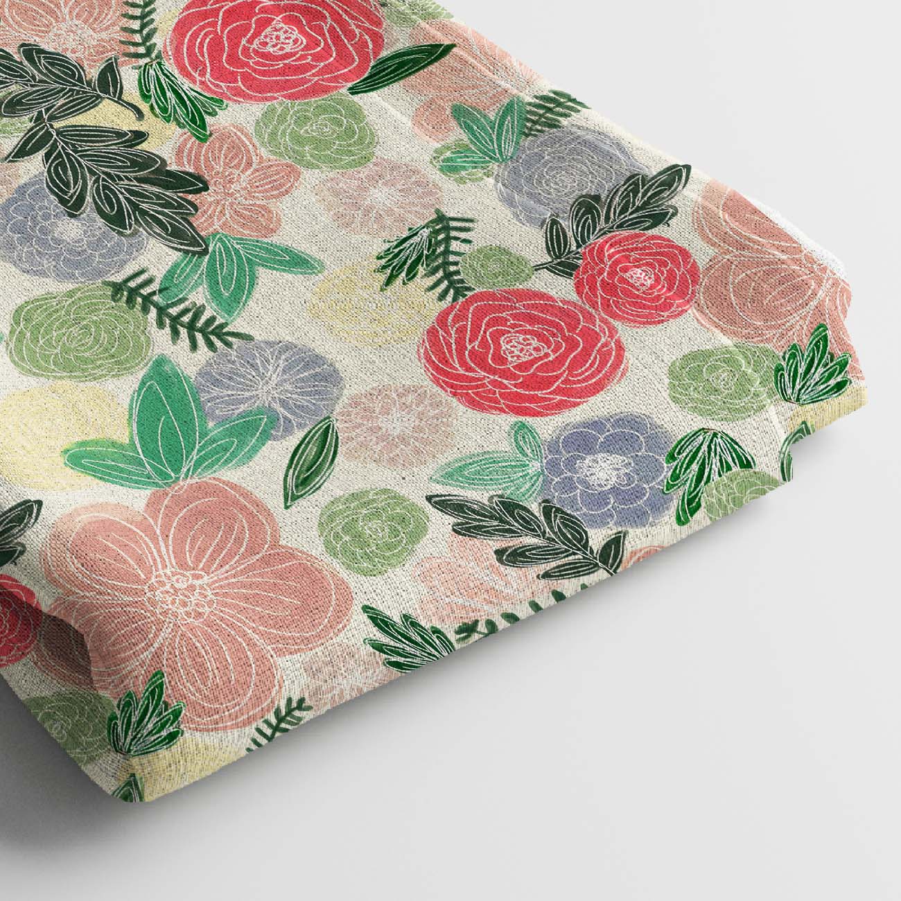 Rayon Digital Print Fabric | 5 Meter, 44 Width, Unstitched Dress Material, Poly Blend