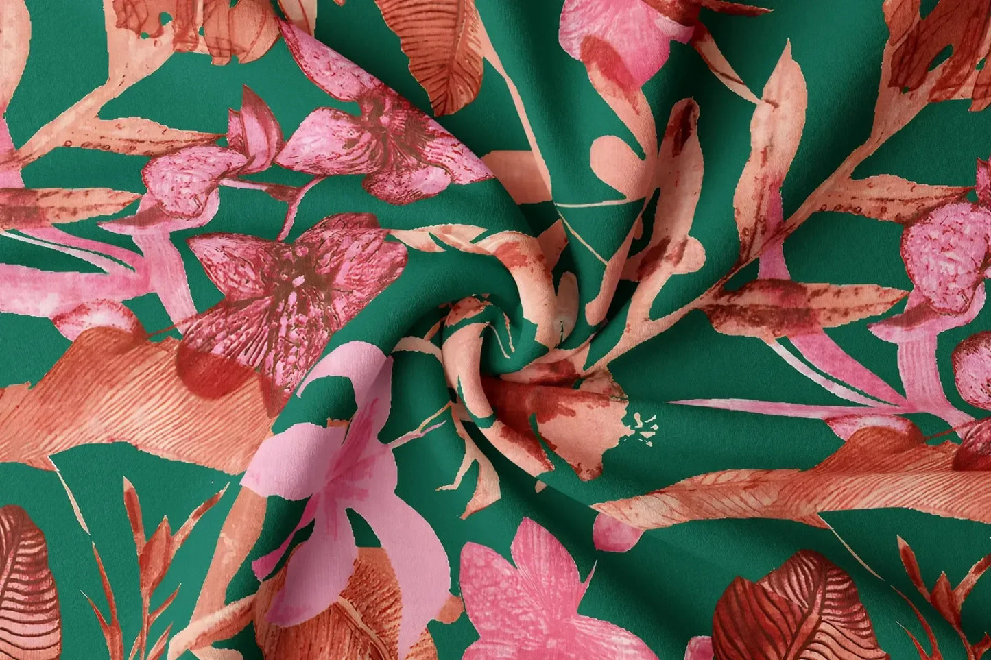 Rayon Digital Print Fabric | 44 Width, Unstitched, Poly Blend - Arihant Creations