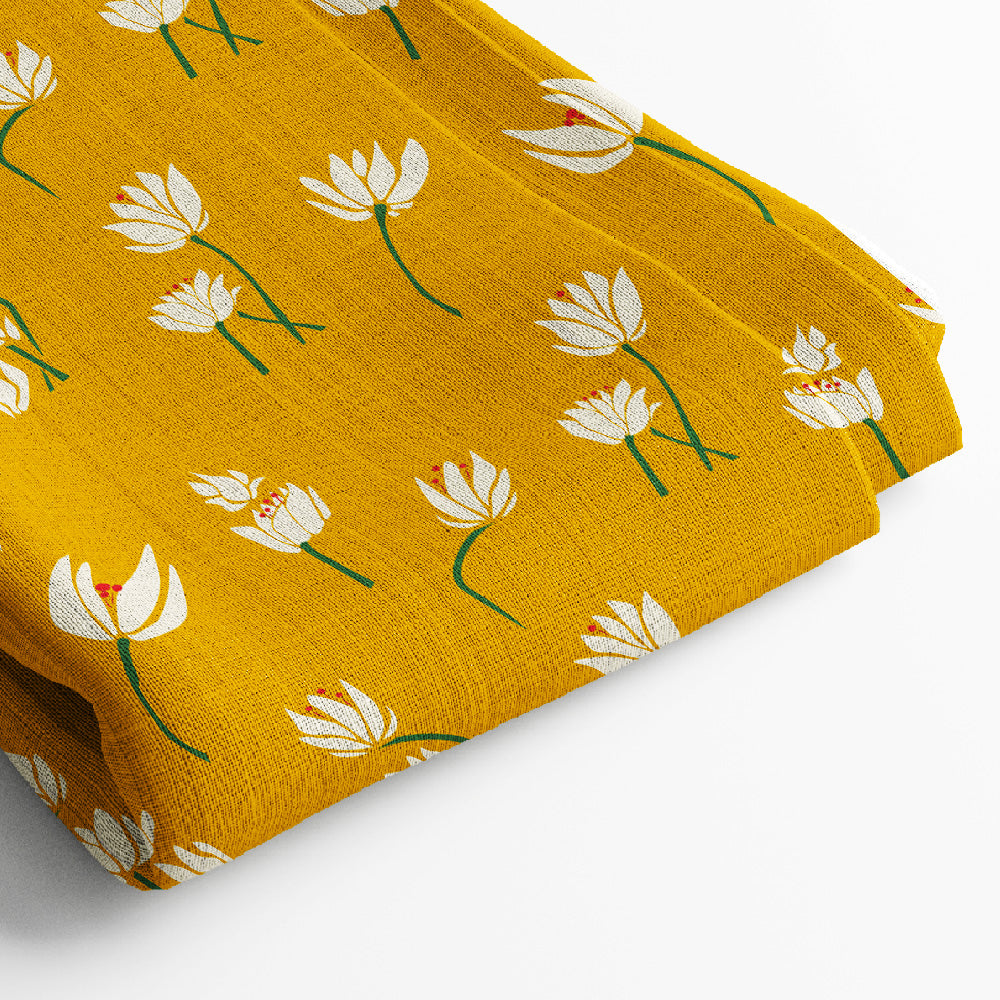 Pure Linen Digital Print Fabric | 5 Meter, 44" Width, Unstitched