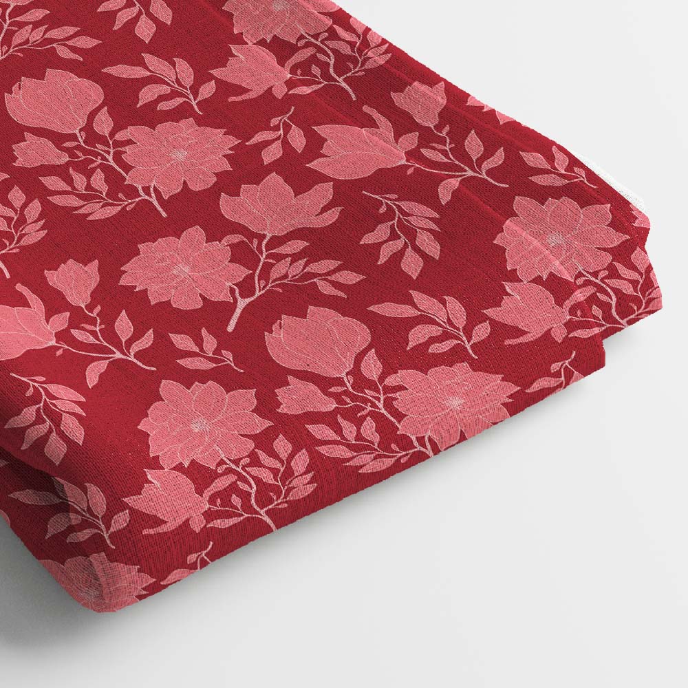 Pure Linen Digital Print Fabric | 5 Meter, 44" Width, Unstitched