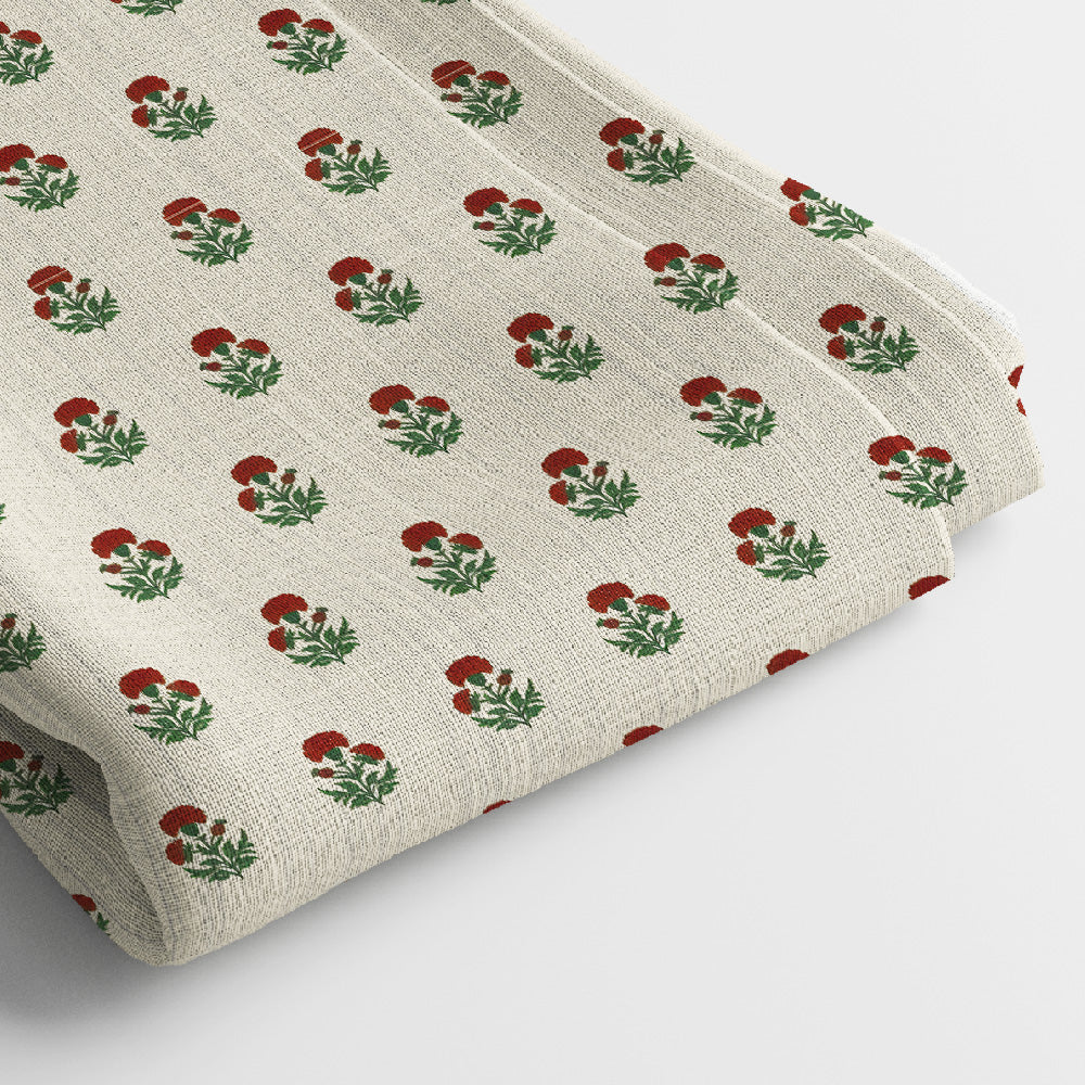 Pure Linen Digital Print Fabric | 5 Meter, 44" Width, Unstitched