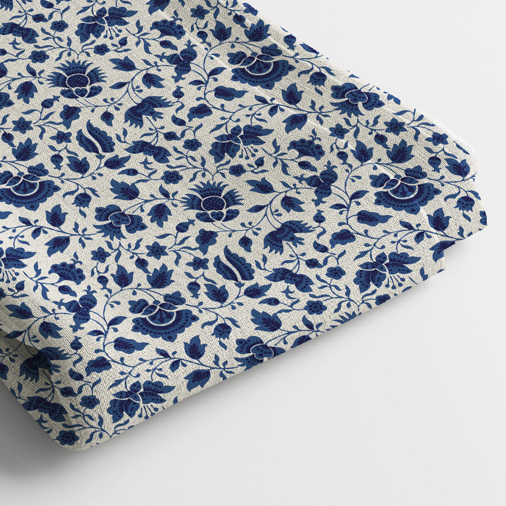 Pure Linen Digital Print Fabric | 5 Meter, 44" Width, Unstitched