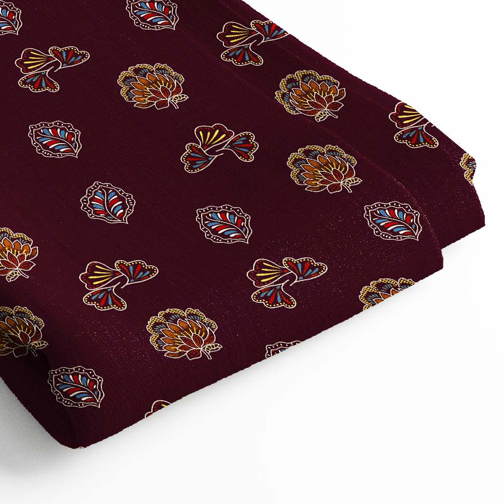 Rayon Digital Print Fabric | 5 Meter, 44" Width, Unstitched