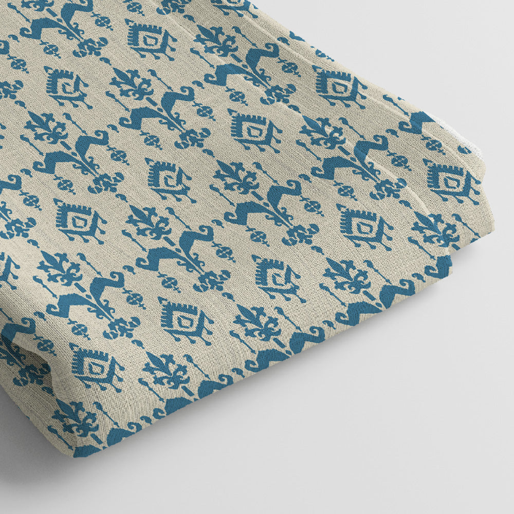Kota Doria Digital Print Fabric | 5 Meter, 44" Width, Unstitched