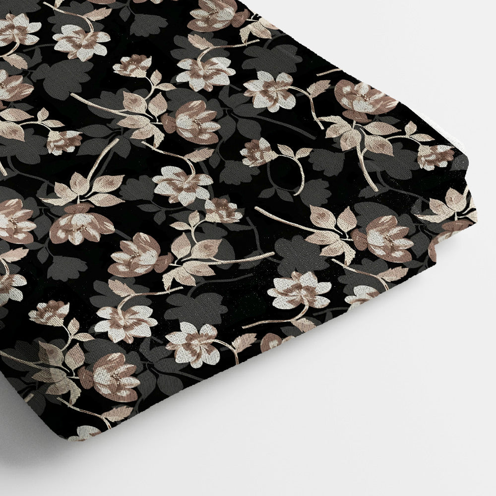 Pure Linen Digital Print Fabric | 5 Meter, 44" Width, Unstitched