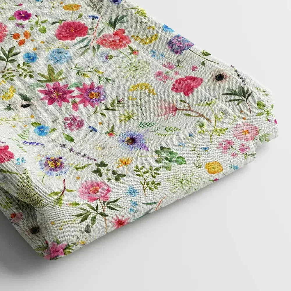 Linen Digital Print Fabric | 44 Inches, Unstitched - Arihant Creations