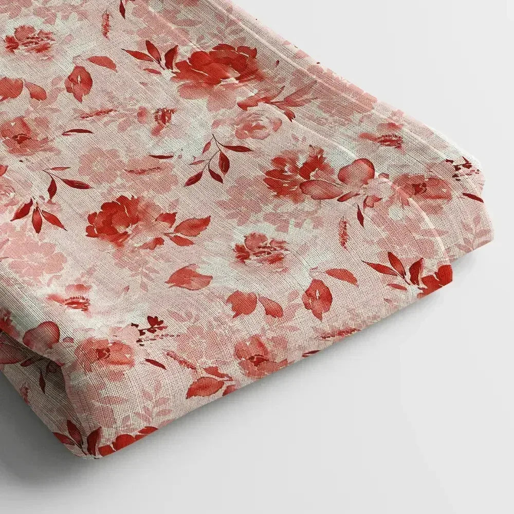 Linen Digital Print Fabric | 44 Inches, Unstitched - Arihant Creations