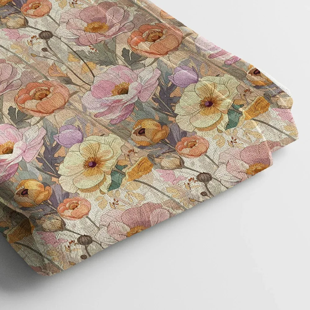 Linen Digital Print Fabric | 44 Inches, Unstitched - Arihant Creations