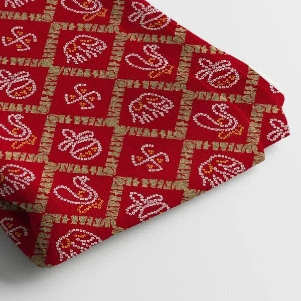 Georgette Digital Print Fabric | 58 Inches, Unstitched - Arihant Creations