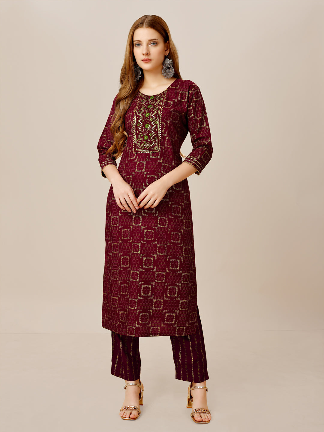 Women's Rayon Kurti Pant Set - Liva Approved Heavy Fabric