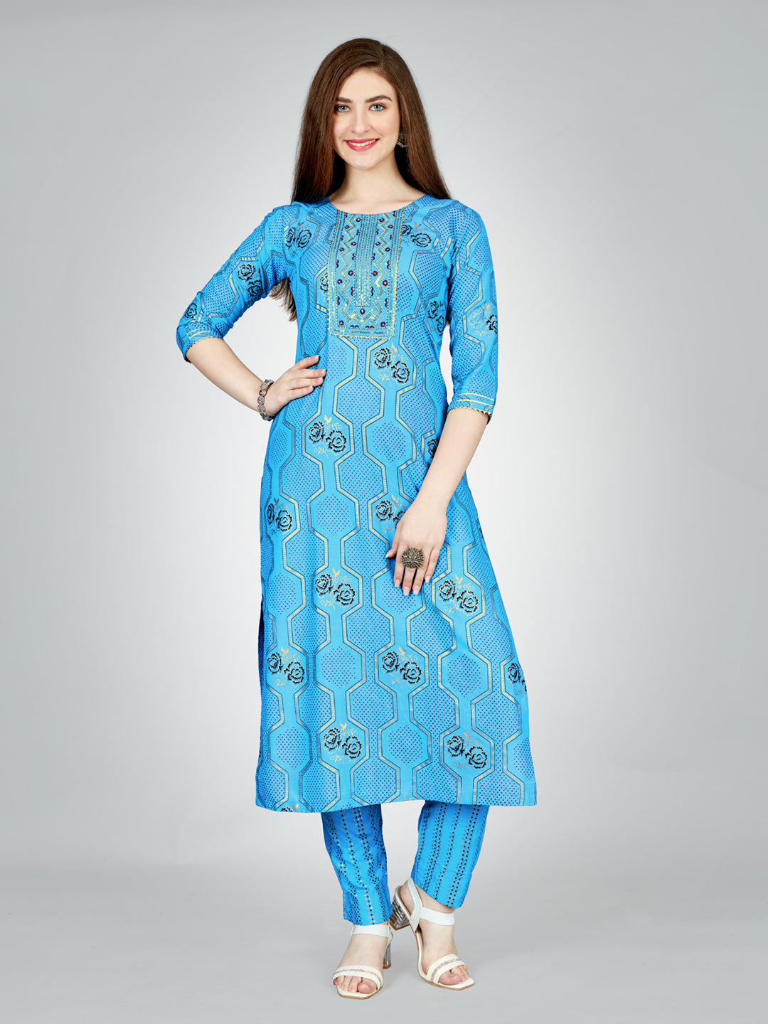 Women's Rayon Kurti Pant Set - Liva Approved Heavy Fabric