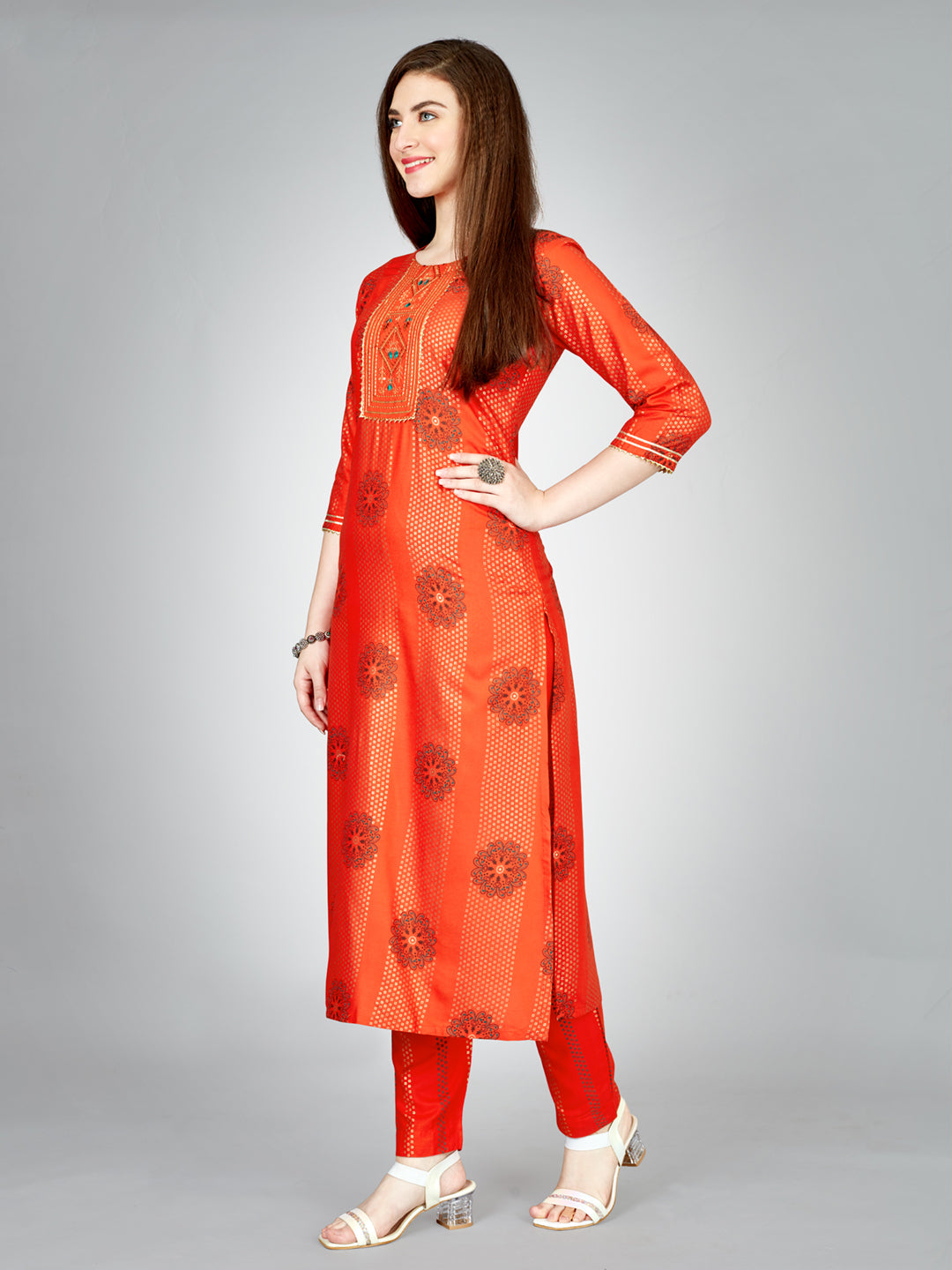Women's Rayon Kurti Pant Set - Liva Approved Heavy Fabric