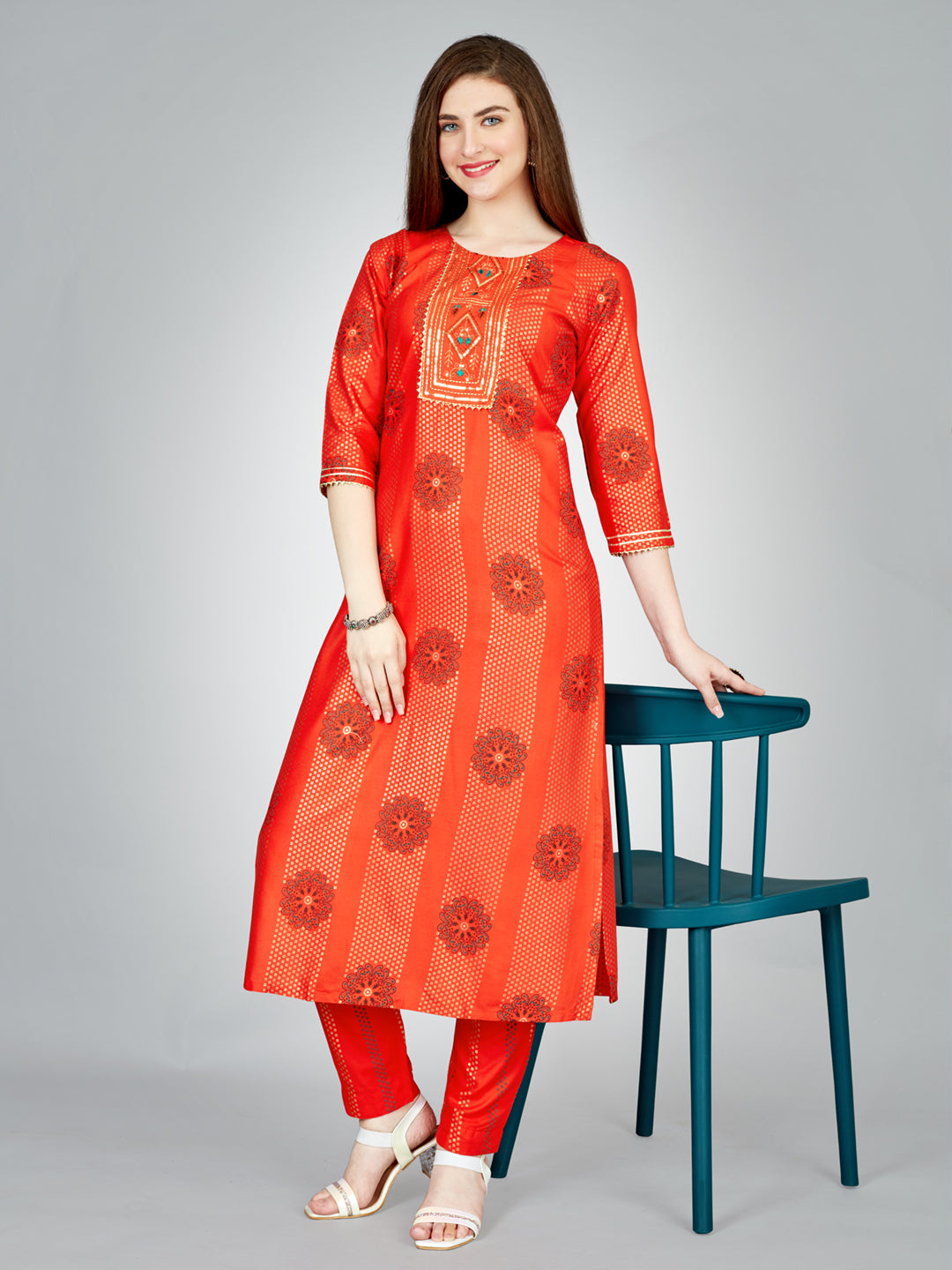 Women's Rayon Kurti Pant Set - Liva Approved Heavy Fabric