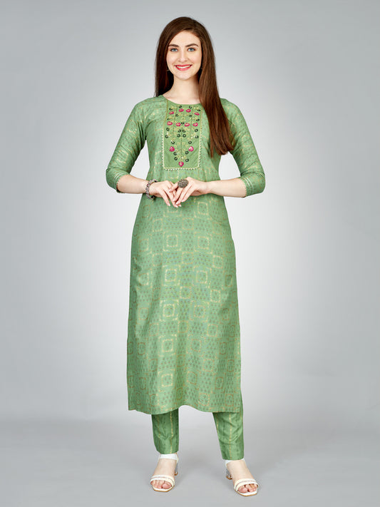 Women's Rayon Kurti Pant Set - Liva Approved Heavy Fabric