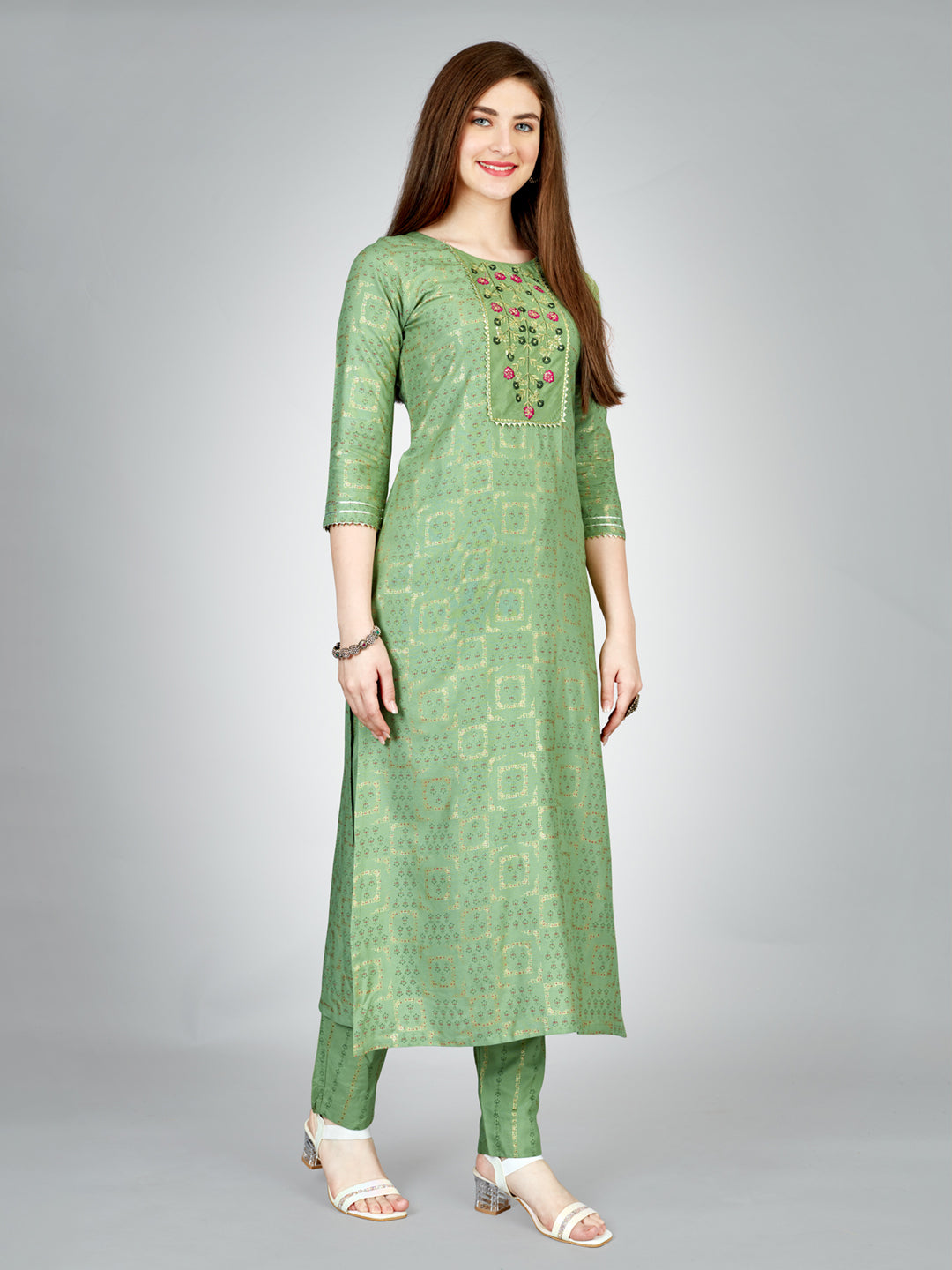 Women's Rayon Kurti Pant Set - Liva Approved Heavy Fabric