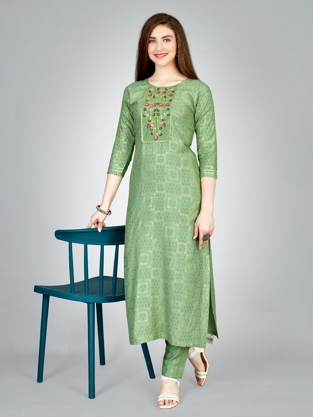 Women's Rayon Kurti Pant Set - Liva Approved Heavy Fabric