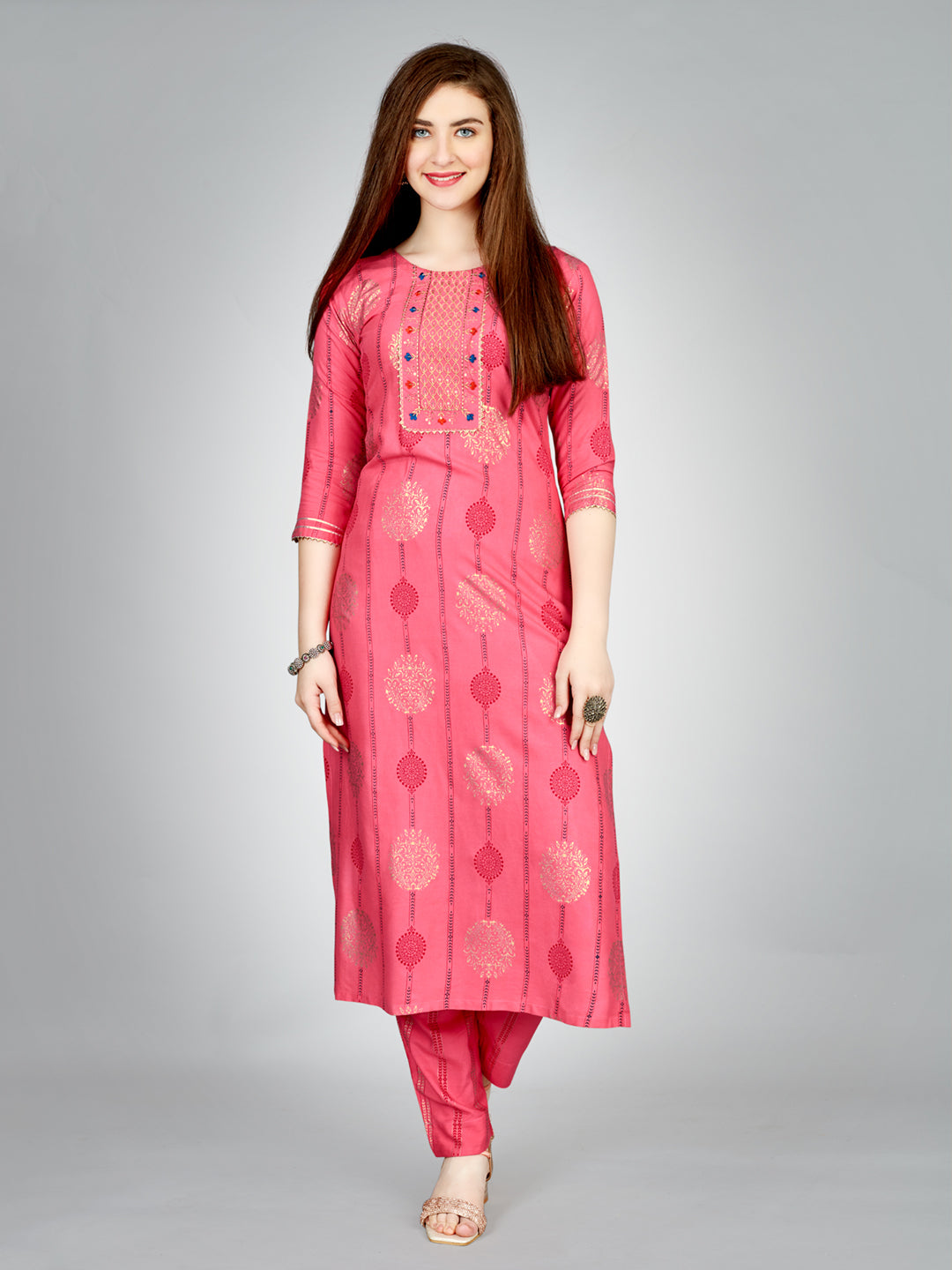 Women's Rayon Kurti Pant Set - Liva Approved Heavy Fabric