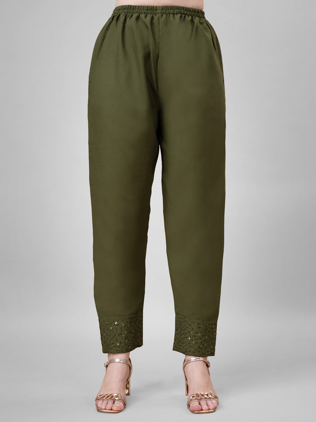 Women's Cotton Blend Kurti Pant Dupatta Set