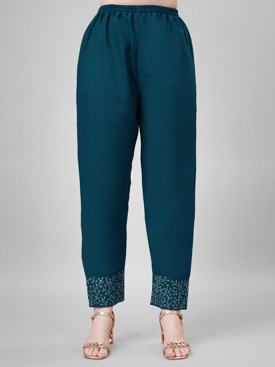 Women's Cotton Blend Kurti Pant Dupatta Set