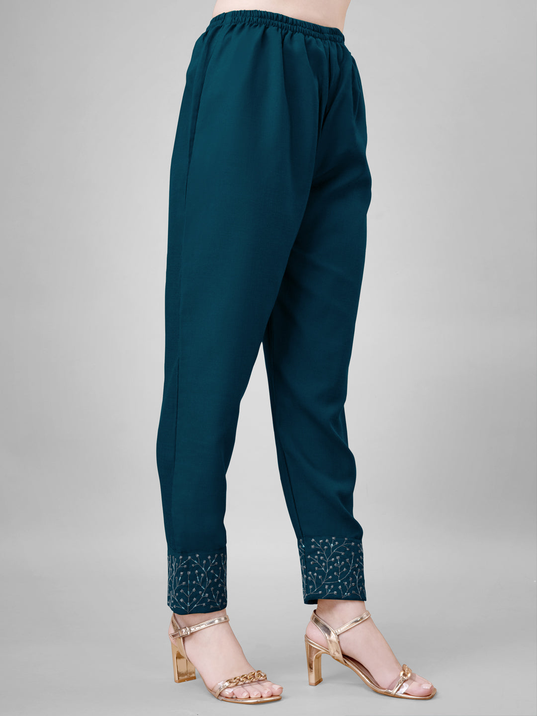 Women's Cotton Blend Kurti Pant Dupatta Set