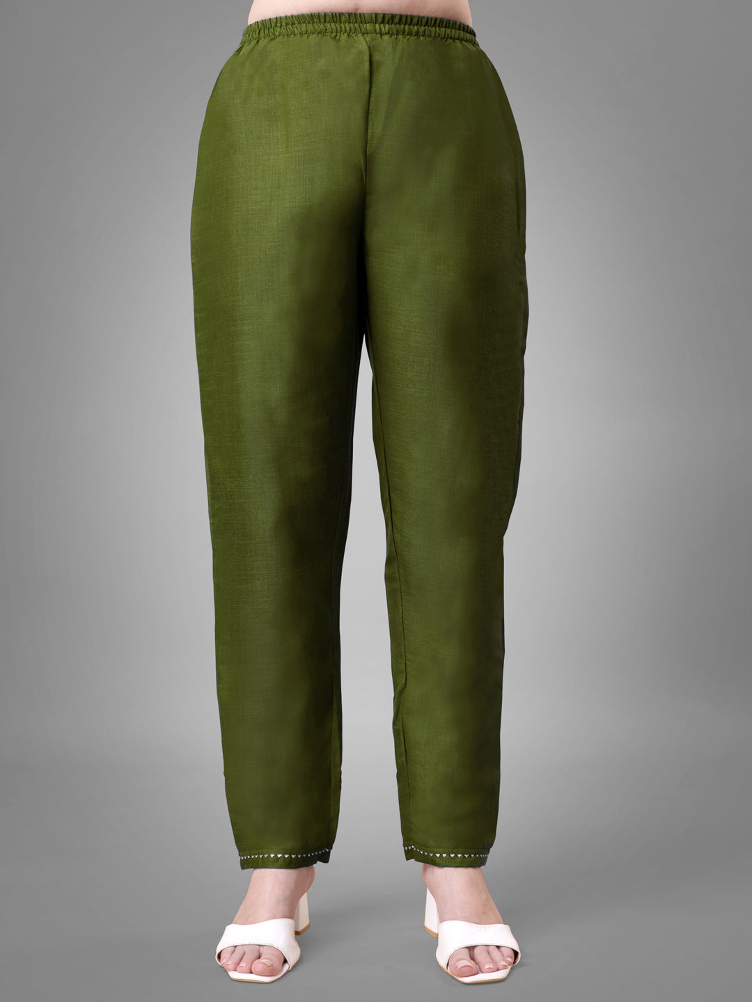 Women's Cotton Blend Kurti Pant Dupatta Set