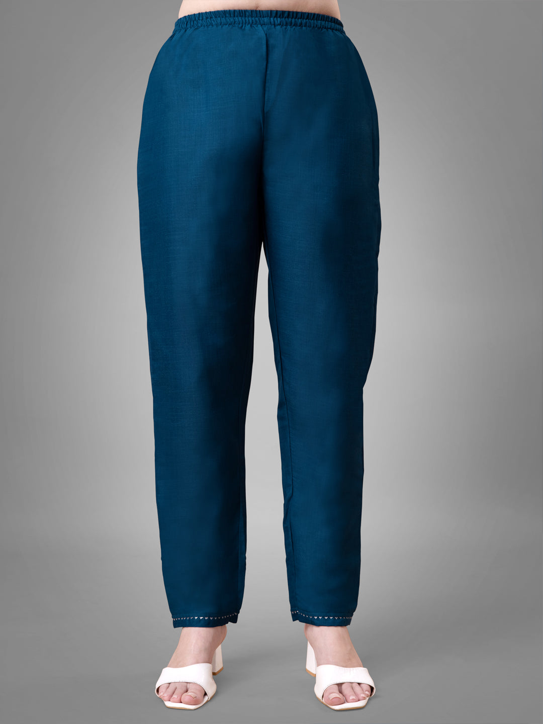 Women's Cotton Blend Kurti Pant Dupatta Set