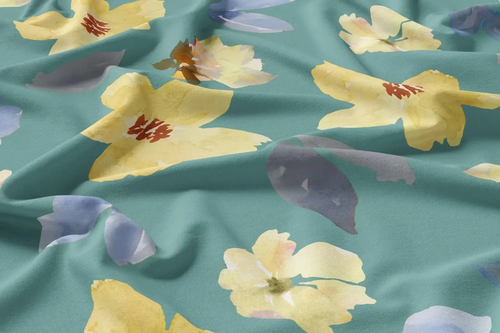 Rayon Digital Print Fabric | 44 Width, Unstitched, Poly Blend - Arihant Creations