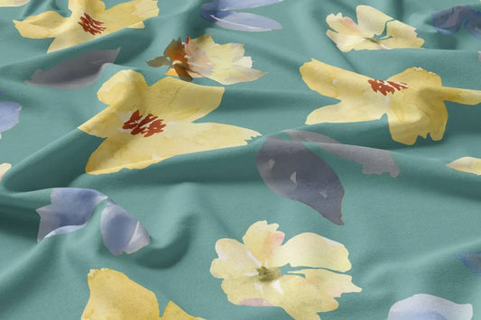 Rayon Digital Print Fabric | 44 Width, Unstitched, Poly Blend - Arihant Creations