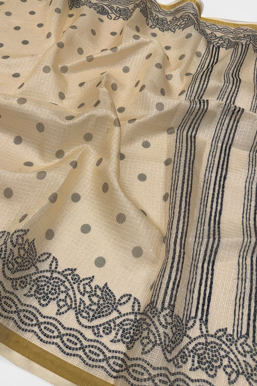 Cotton Blend Printed Suit Set with Kota Doria Dupatta for Women’s Unstitched (Top 2.5m | Bottom 2.5m | Dupatta 2.25m)