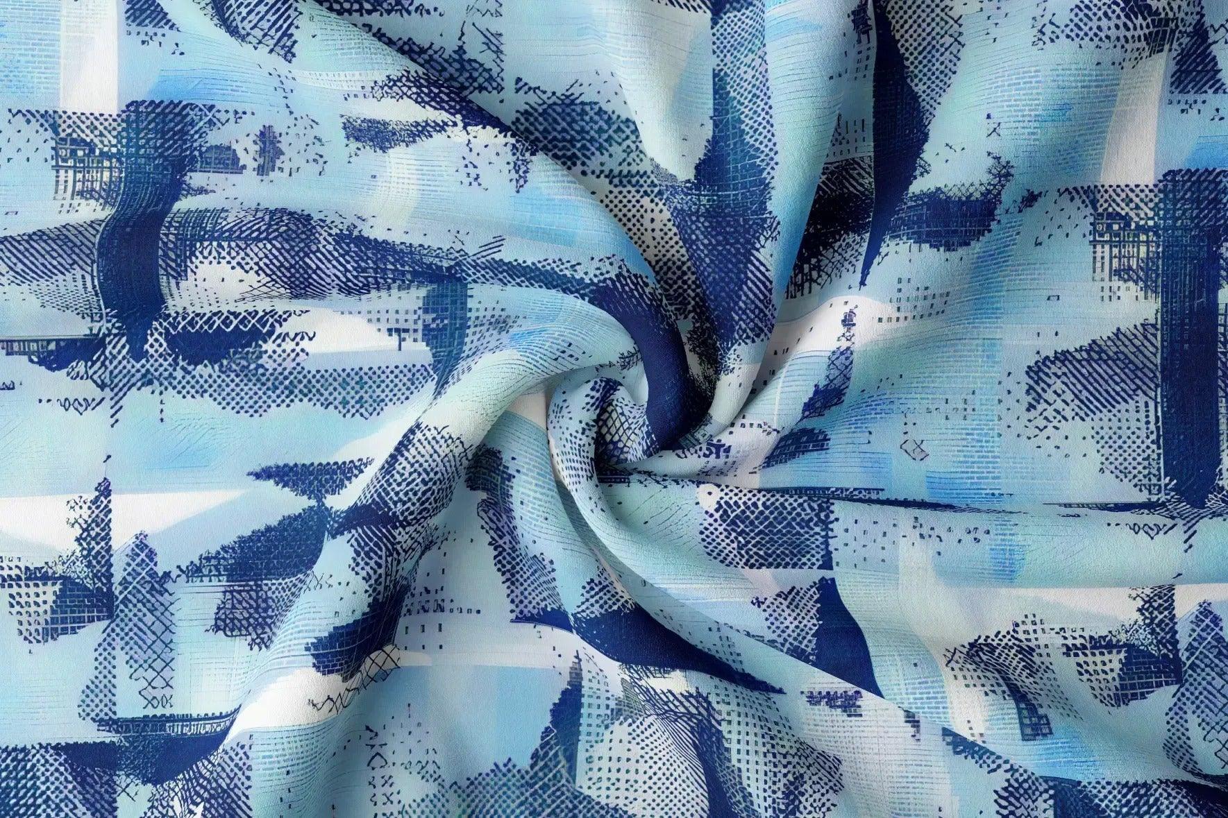 Rayon Digital Print Fabric | 44 Width, Unstitched, Poly Blend - Arihant Creations