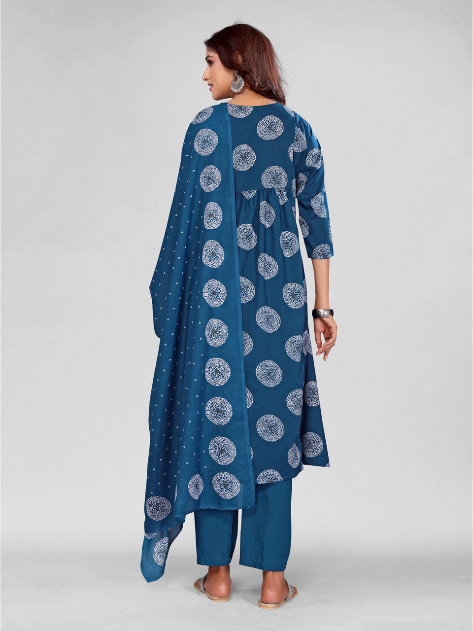 Women's Rayon Printed Kurti Pant Dupatta Set