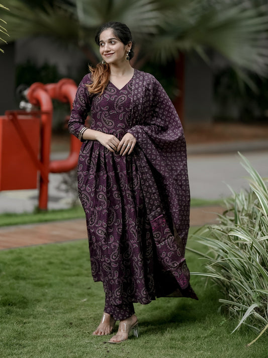 Women's Rayon Printed Kurti Pant Dupatta Set