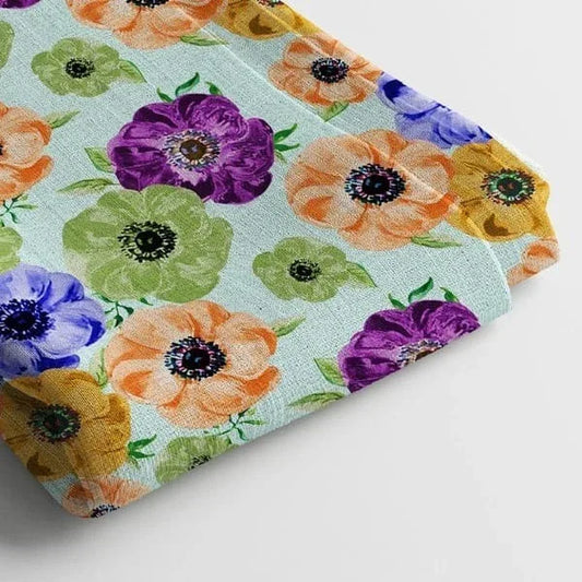 Georgette Digital Print Fabric | 58 Inches, Unstitched - Arihant Creations