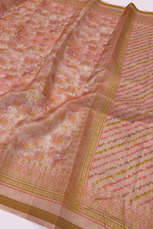 Cotton Blend Printed Suit Set with Kota Doria Dupatta for Women’s Unstitched (Top 2.5m | Bottom 2.5m | Dupatta 2.25m)