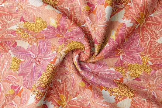 Rayon Digital Print Fabric | 44 Width, Unstitched, Poly Blend - Arihant Creations