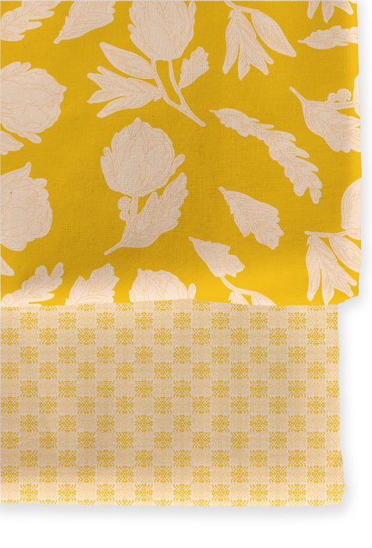 Poly Cotton Top Bottom Digital Printed Set - 2.5 mtr Top With 2.5 mtr Bottom