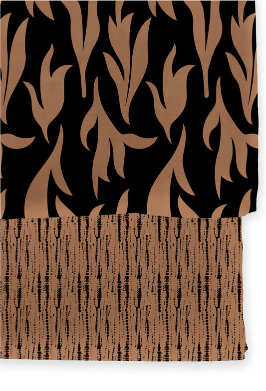 Poly Cotton Top Bottom Digital Printed Set - 2.5 mtr Top With 2.5 mtr Bottom