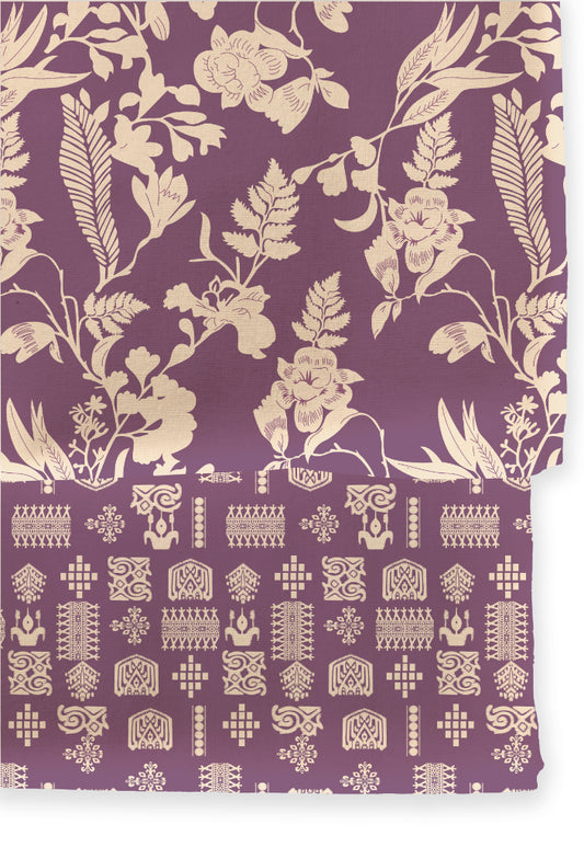 Poly Cotton Top Bottom Digital Printed Set, 2.5 Mtr Top With 2.5 Mtr Bottom, Cotton Fabric – Elegant