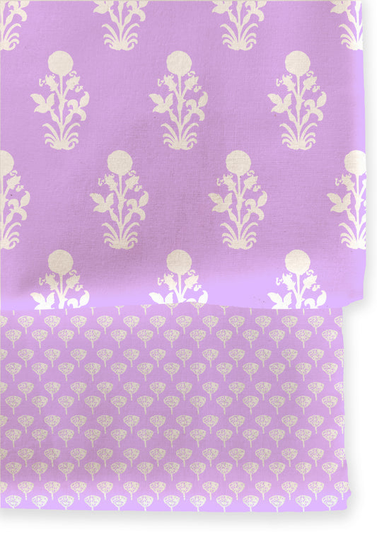 Poly Cotton Top Bottom Digital Printed Set, 2.5 Mtr Top With 2.5 Mtr Bottom, Cotton Fabric – Trendy