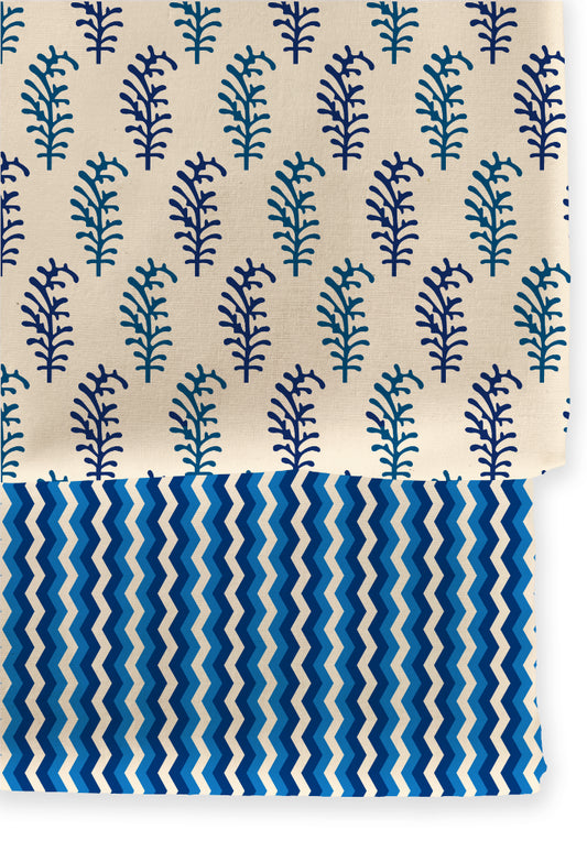 Poly Cotton Top Bottom Digital Printed Set, 2.5 Mtr Top With 2.5 Mtr Bottom, Cotton Fabric