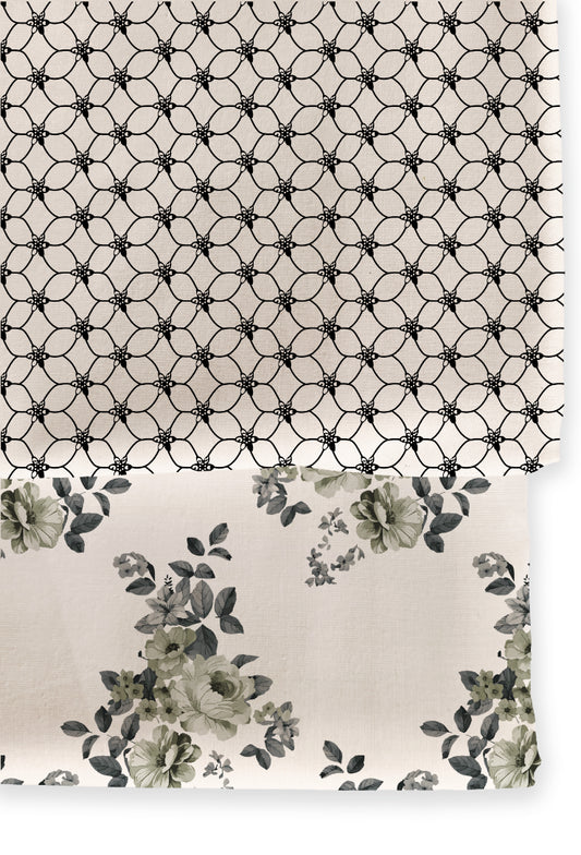 Poly Cotton Top Bottom Digital Printed Set, 2.5 Mtr Top With 2.5 Mtr Bottom, Cotton Fabric