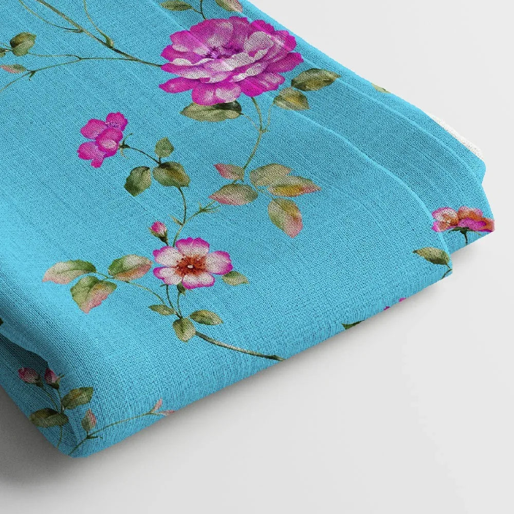 Georgette Digital Print Fabric | 44 Inches, Unstitched - Arihant Creations