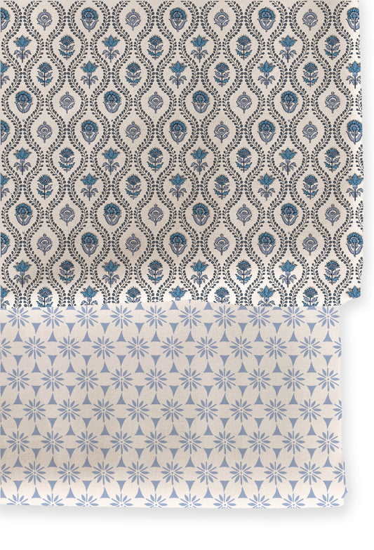 Poly Cotton Top Bottom Digital Printed Set, 2.5 Mtr Top With 2.5 Mtr Bottom, Cotton Fabric